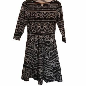 Gorgeous A-line Aztec Print Dress